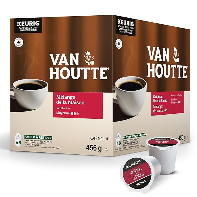 48 Pack Single Serve Van Houtte Medium Roast House Blend K-Cup Pods