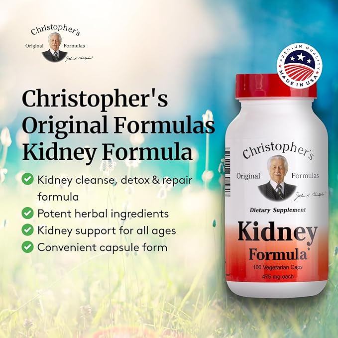Christopher's Original Formulas Kidney Formula - Kidney Cleanse Detox &amp Repair Formula - Herbal Blend for Kidney Support