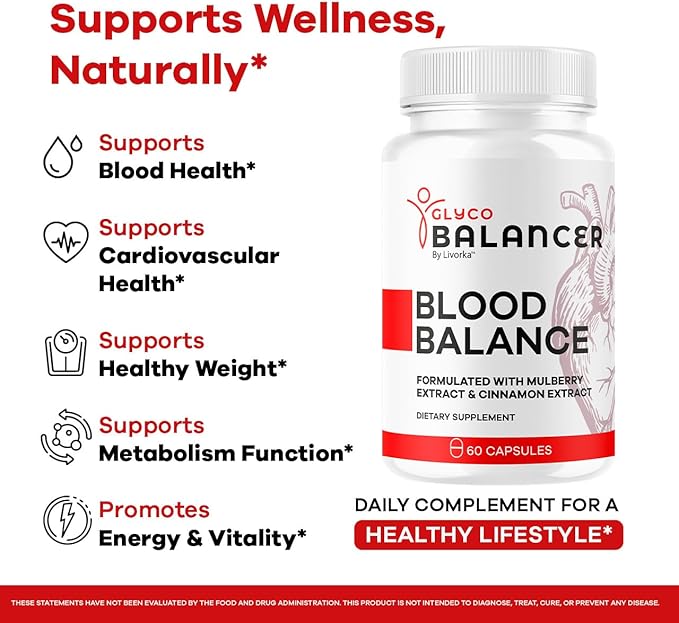 Glyco Balancer Capsules - Official GlycoBalancer Supplement Support Pills Advanced Formula All Natural Premium Ingredinets for Health Support Vitamins and Wellness 60 Capsules for 1 Month