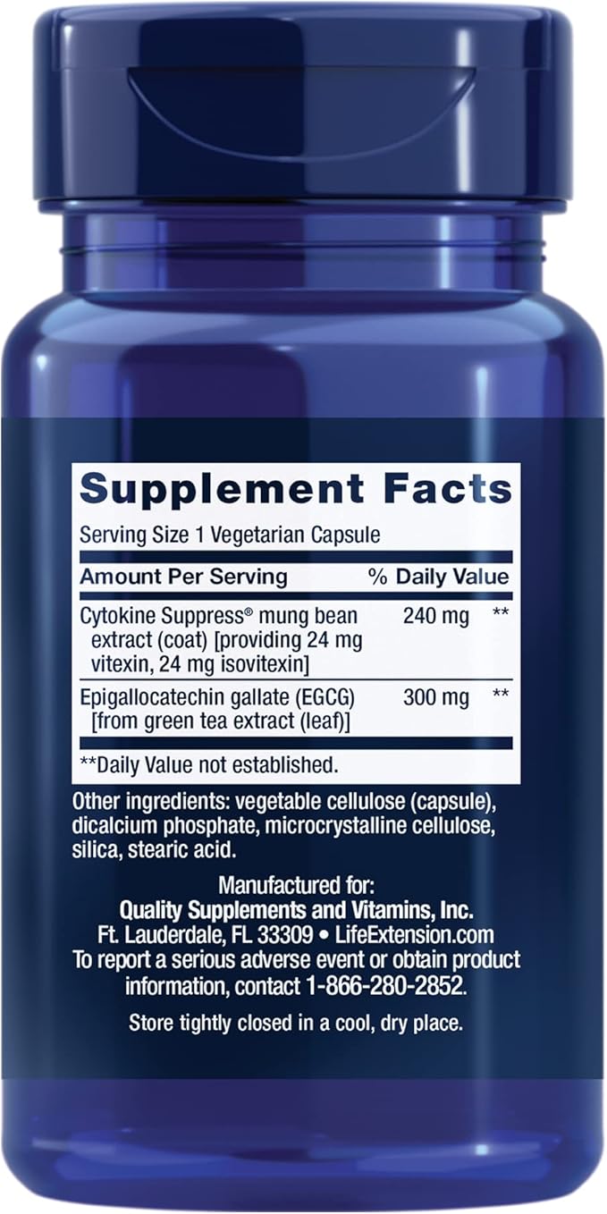 Life Extension Cytokine Suppress with EGCG30 Count (Pack of 2)