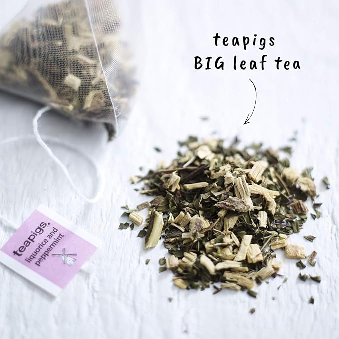 teapigs Liquorice and Peppermint Tea Bags Made With Whole Leaves 50 Count Sweet liquorice mint (5422)