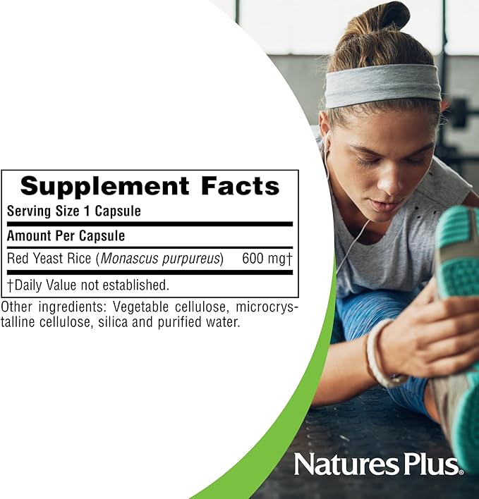 NaturesPlus Herbal Actives Red Yeast Rice - 120 Vegetarian Capsules Pack of 2 - Maximum Potency Herbal Supplement - Gluten Free - 240 Total Servings