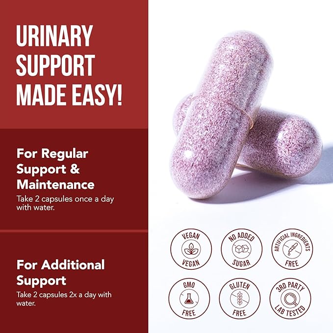 CranEaze®: Cranberry Juice Extract Plus D-Mannose – 36 mg PAC 100% Soluble PAC - Supports Urinary Tract Health – Most Effective Cranberry Pills for Women UTI Cranberry Supplement - 60 Capsules
