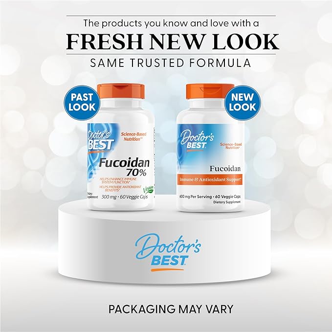 Doctors Best Fucoidan Immune &amp Antioxidant Support Non-GMO Gluten Free Vegan 60 Veggie Cap