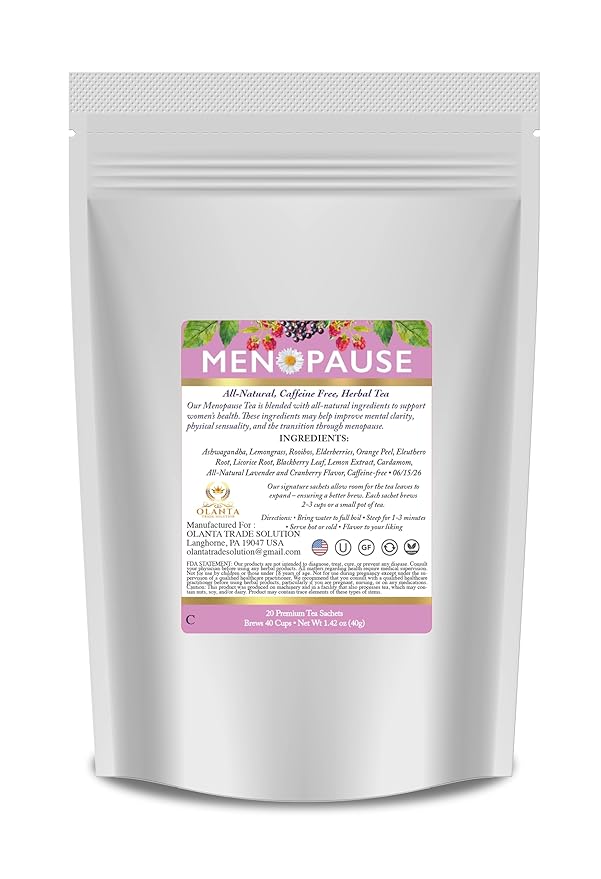 Menopause Support Tea - MENOPAUSE TEA - Organic Herbal Tea for Women Red Clover Tea Menopause Relief Herbal Tea for Hot Flashes