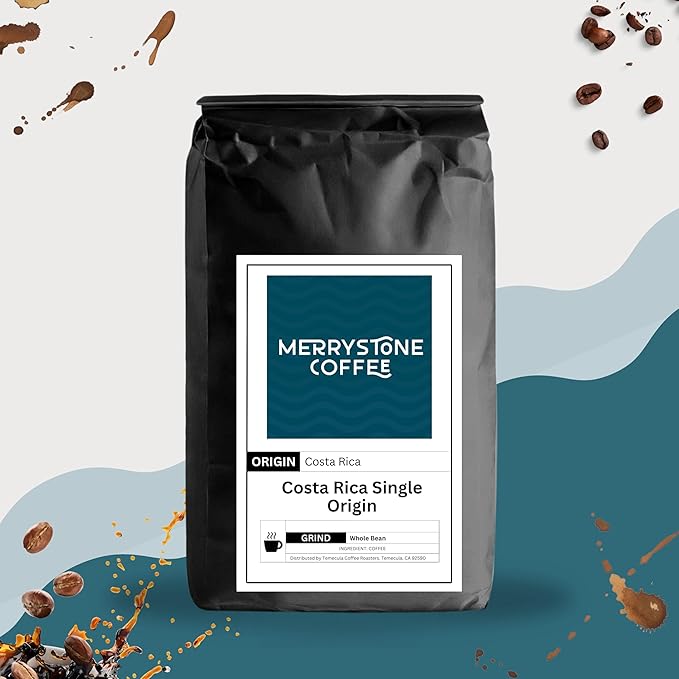 Merrystone Costa Rica Single Origin Medium Roast Roasted to Order 5 Lb Coarse Grind