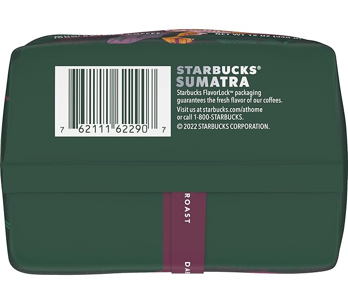 Starbucks Sumatra Coffee Whole Bean 12-Ounce Bags (Pack of 3)