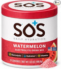 SOS Hydration Electrolyte Powder Drink Mix – Watermelon 31 Servings | Low Sugar Electrolytes 15 Cal | Keto Hydration Powder for Rapid Rehydration