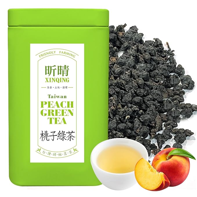 Xin Qing White Peach Green Tea Peach Green Tea Taiwan High Mountain Tea Taiwan Tea 150g / 5.29oz