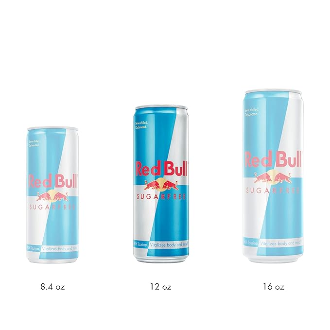 Red Bull Energy Drink Zero Sugar (24 Pack) and Red Bull Sugar Free Energy Drink (24 Pack)
