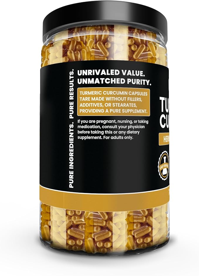 Pure Original Ingredients Turmeric Curcumin 730 Capsules No Magnesium Or Rice Fillers Always Pure Lab Verified