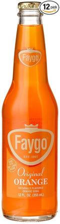 Faygo ORANGE POP FROM DETROIT Join the Insane Clown Posse 12-Ounce Glass Bottles (Pack of 12)