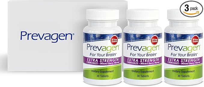 Prevagen Extra Strength Mixed Berry Chewables - 90 Tablets (3 Month Supply) | Formulated for Your Brain | 20mg of Apoaequorin Plus Vitamin D3