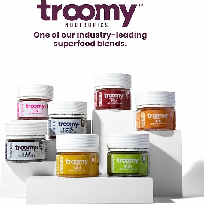 Troomy Sleep Gummies for Adults and Kids Great Tasting Black Raspberry Red Reishi Mushroom Easy Restful Natural Sleep Aid 60 Count
