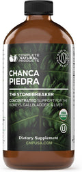 Chanca Piedra Organic Liquid Extract 16oz - Natural Stone Breaker Dissolver Kidney Cleanse Support Phyllanthus Niruri Concentrate Tincture Alcohol Free Cold Pressed Concentrate Formula USA Made