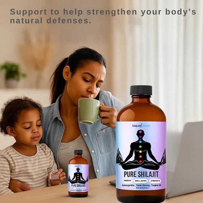 Pure Shilajit Tonic | Natural Energy &amp Vitality Support | Herbal Supplement for Strength &amp Wellness | 16 fl oz
