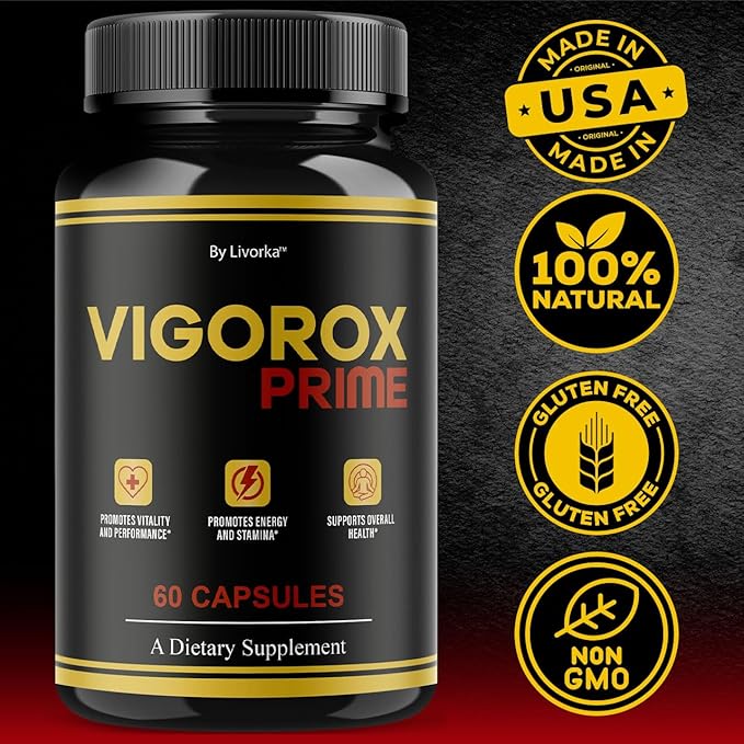 Vigorox Prime Capsules - Official VigoroxPrime Pills Advanced Support Formula - Maximum Strength All Natural Ingredients for Overall Health &amp Wellness Reviews 60 Capsules for 1 Month