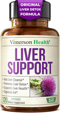 Vegan Liver Cleanse Detox &amp Repair – Herbal Liver Support Supplement w/ Silymarin Milk Thistle Zinc Dandelion Root &amp Artichoke Extract for Enzyme Support Energy &amp Healthy Digestion. 120