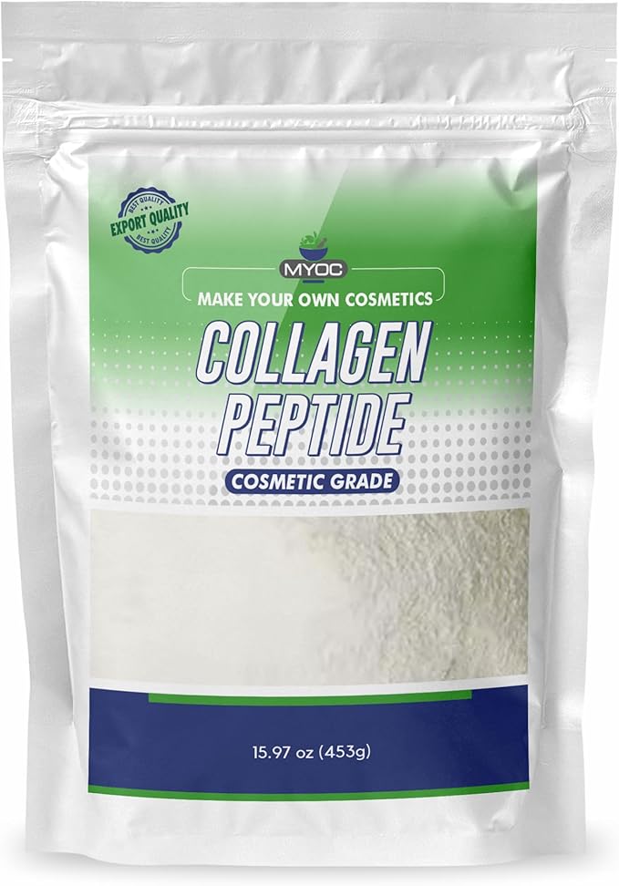 Collagen Peptide | Cosmetic Grade Protein for DIY Skincare Lotions &amp Gels – 453g / 16 Oz