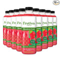 Frutiva Authentic Strawberry Drink Mix | Made in Mexico with Cane Sugar Oats &amp Cinnamon | Aguas Frescas Concentrate Makes 2.6 Gallons Per Bottle | No High Fructose Corn Syrup | Perfect for Drinks