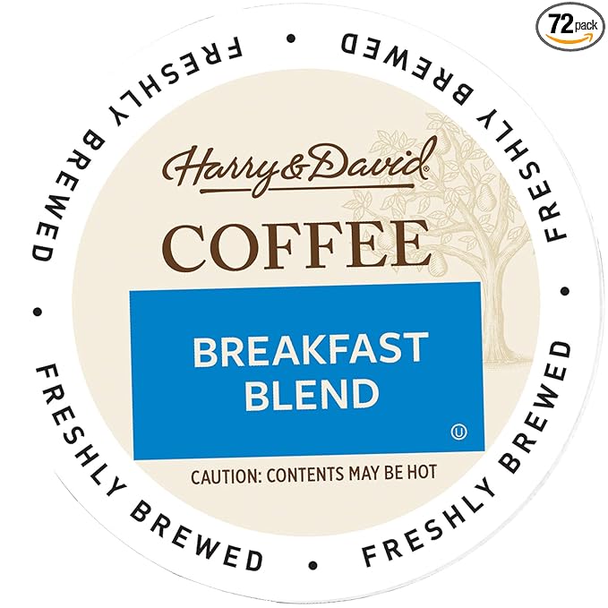 Harry &amp David Coffee in Single Serve Cups Compatible with Keurig K-Cup Brewers 72 Count (Breakfast Blend)
