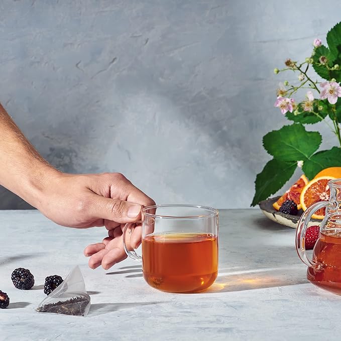 Teatulia Organic Black Tea Bags (50 Pyramid Sachet Teabags) 100% Compostable and Sustainably Grown In Bangladesh. Pure Black Tea Strong English Breakfast