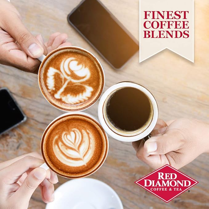 Red Diamond Ground Coffee Decaffeinated Medium Roast 100% Arabica Premium Beans Strong &amp Full-Bodied Flavor 11 Ounce Resealable Bag (Pack of 2)