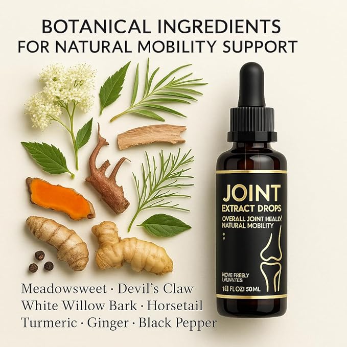 Herbal Joint Care Drops – Botanical Wellness Liquid for Joint Comfort &amp Mobility – Supports Flexibility Mobility &amp Everyday Comfort – 50 ml