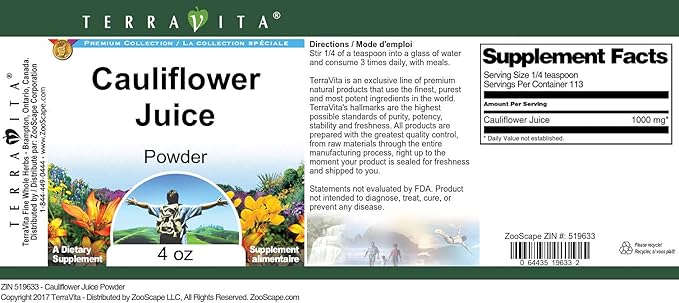 Cauliflower Juice Powder (4 oz ZIN: 519633) - 3 Pack