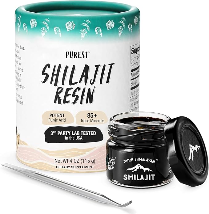 Pure Himalayan Shilajit High Nutritional Potency Grade A Shilajit Resin with 85+ Plant-Derived Trace Minerals and Fulvic Acid Energy &amp Immune Suport for Men &amp Women 3rd Party US Lab Tested