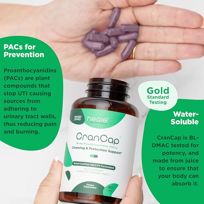 Cranberry Pills - Urinary Tract Health Cranberry Supplement - 36mg of Potent PACs - Non GMO Vegan Gluten Free - by Heale - 30 Capsules