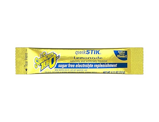 Sqwincher Zero Sugar Free Qwik Stiks - Strawberry Lemonade and Lemonade Flavors (50 count)