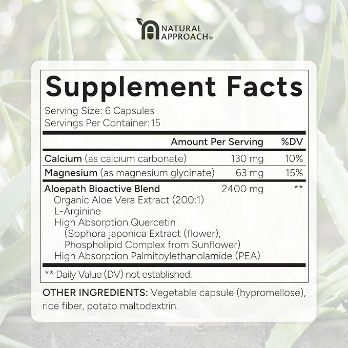 Aloe Vera Bladder Support Capsules – Organic Aloe Extract with Palmitoylethanolamide &amp Quercetin – Bladder &amp Pelvic Wellness Support – Non-GMO Gluten Free – USA Manufactured– 90 Capsules