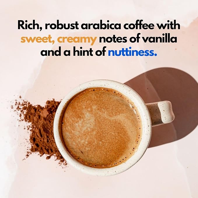 Cuppa French Vanilla Mushroom Coffee with Adaptogens &amp Superfoods - Lion’s Mane Ashwagandha &amp Cordyceps. Adaptogens + MCT to support natural energy mental focus &amp gut health (24 Servings