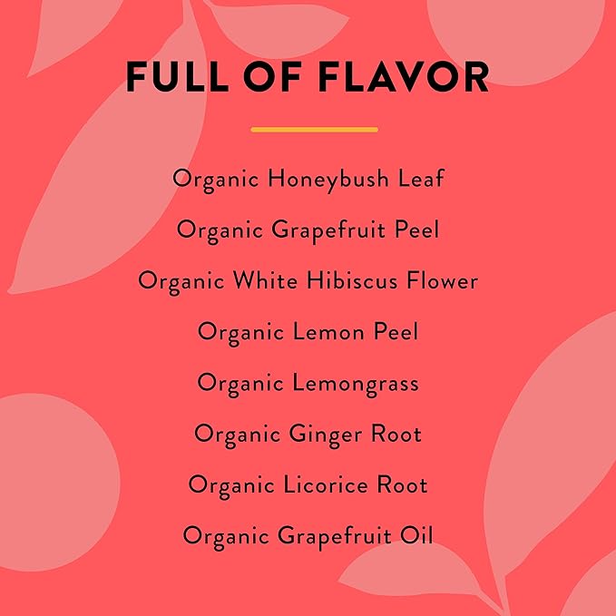 Choice Organic Teas Grapefruit Honeybush Tea - Organic Herbal Tea - 48 Tea Bags (Pack of 3)