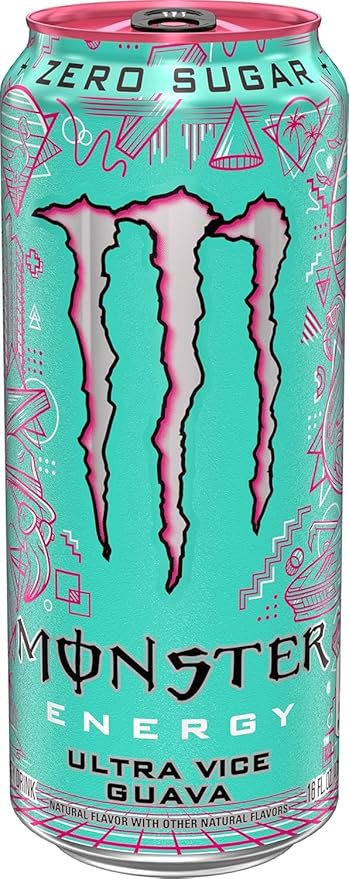 Monster Energy Drink Variety -Low Calorie Pack - 16 ounce (Pack of 12) + Stinger Energy Chews