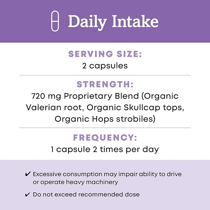 Oregon's Wild Harvest Muscle Relax Organic Herbal Supplement Vegan Capsules with Valerian Hops and Skullcap - 90 Count