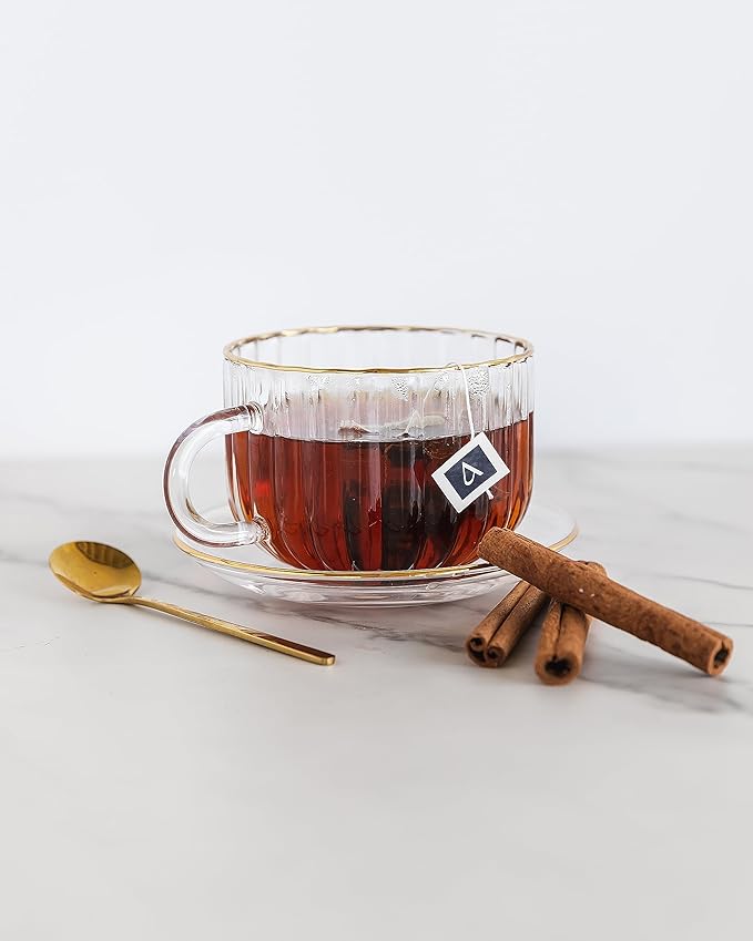 Arbata Chai Tea 24 Pyramid Tea Bags – Artisanal Spiced Black Tea with Cardamom Cinnamon &amp Ginger Mildly Caffeinated Premium Chai Tea Sachets
