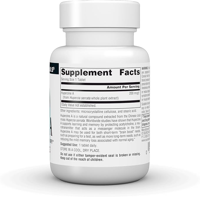 Source Naturals Huperzine A for Learning &amp Memory* 200 mcg - 120 Tablets