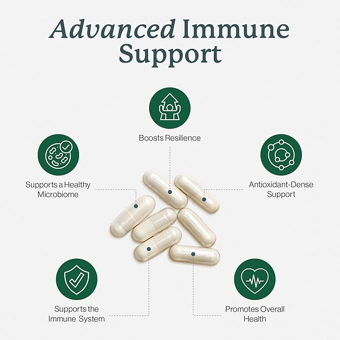 Dr. Fuhrman All Natural Immune Support Supplement | Whole-Food Derived Vitamin for Immunity Defense | Organic Mushrooms &amp Berries | Organic Lion’s Mane Maitake Reishi and Elderberry | 120 Caps