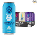 Gorilla Mind Energy Drink | Unmatched Energy · Amplified Focus | N-Acetyl-L-Tyrosine Alpha-GPC 200mg Caffeine Uridine Saffron | 0 Sugar Or Artificial Colors | 16oz | 12-Pack (Variety Pack #1)