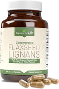 Lignans For Life Flaxseed Lignans for Dogs &amp People + SDG - Omega 3 Fatty Acids High Fiber Antioxidants - Improve Shiny Coat Digestive &amp Heart Health for Dogs 15mg 180 Flaxseed Capsules 1