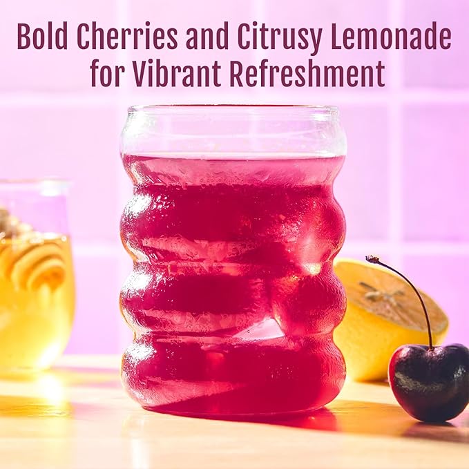 Me &amp the Bees Lemonade Black Cherry Lemonade Refreshing All-Natural Drink No-Artificial Colors Perfect for Any Occasion (Pack of 12)