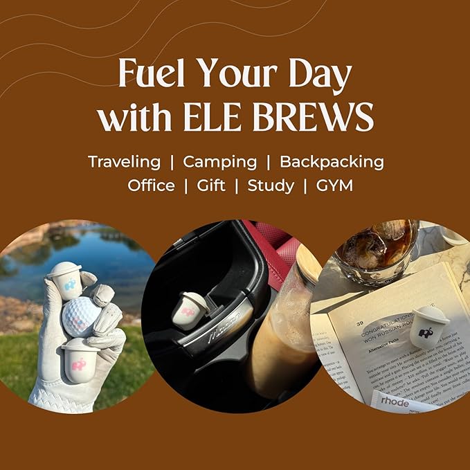 ELE BREWS Freeze-Dried Instant Coffee 24 Servings Cold Brew Coffee Pods 100% Arabica Light Medium &amp Dark Roast Bold Smooth Flavor Easy to Brew Hot or Iced Travel Friendly (MIX)