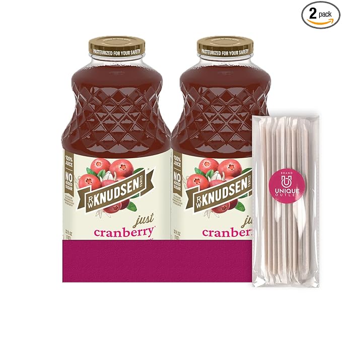 R.W. Knudsen 2-Pack Just Cranberry Fruit Juice 32 fl oz Glass Bottle