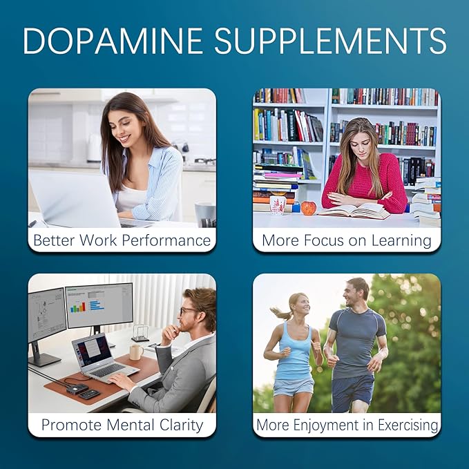 Dopamine Brain Food Supplement - Enhanced Focus &amp Mental Clarity Brain Energy &amp Neurotransmitter Support (1)