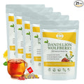 Aromlife Natural Dandelion Wolfberry Tea 5 Pack Herbal Blend with Goji Berry Dandelion Root Milk Thistle &amp Chrysanthemum Caffeine-Free Floral Citrus Herbal 21 Bags Per Pack