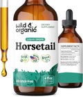 Wild &amp Organic Horsetail Herb Tincture - Hair Skin and Nails Support - Liquid Horsetail Supplement - Vegan Sugar &amp Alcohol-Free Leaf Extract Drops - 4 fl oz