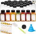 Moretoes 36pcs 8oz Juice Bottles Plastic Bottles with Lids Reusable Clear Containers with Caps for Juicing Smoothie and Other Beverages