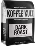 Koffee Kult Dark Roast Coffee Beans - Rich &amp Bold with Chocolate &amp Cinnamon Notes Smooth Finish 100% Arabica Ethically Sourced Resealable 12oz package